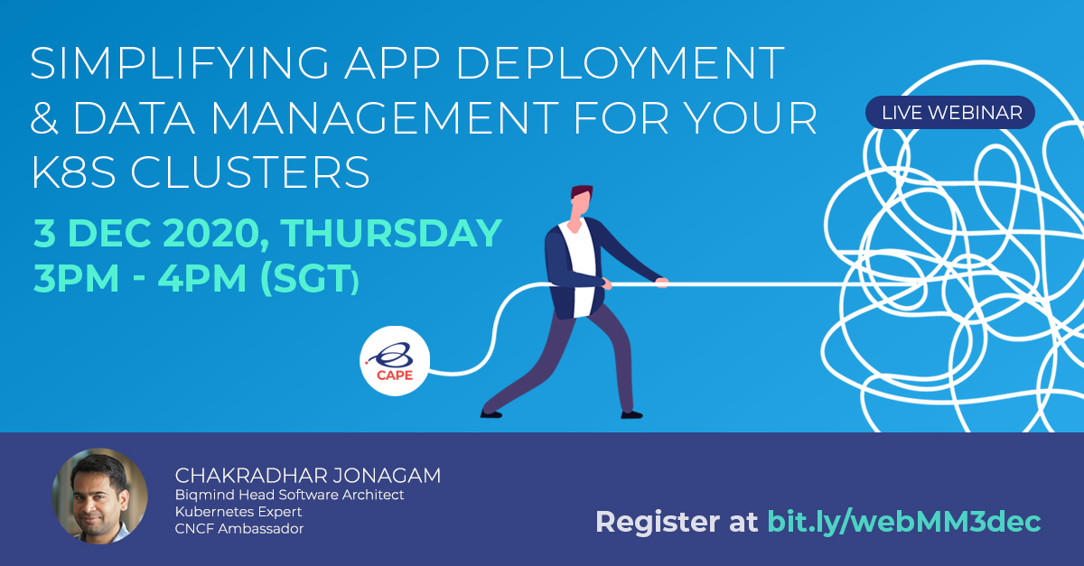 Webinar: Simplifying app deployment and data management for your Kubernetes clusters